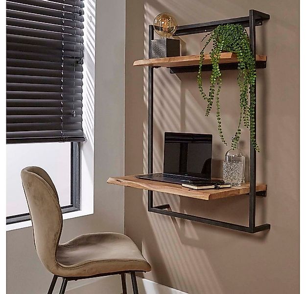 RINGO-Living Schreibtisch RINGO-Living Schreibtisch Nana in Natur und Silbe günstig online kaufen