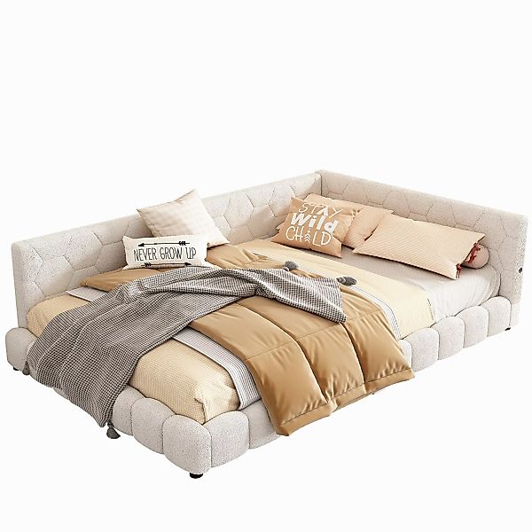 REDOM Schlafsofa Polsterbett,16 Farben Umgebungslicht, USB-Anschluss, günstig online kaufen