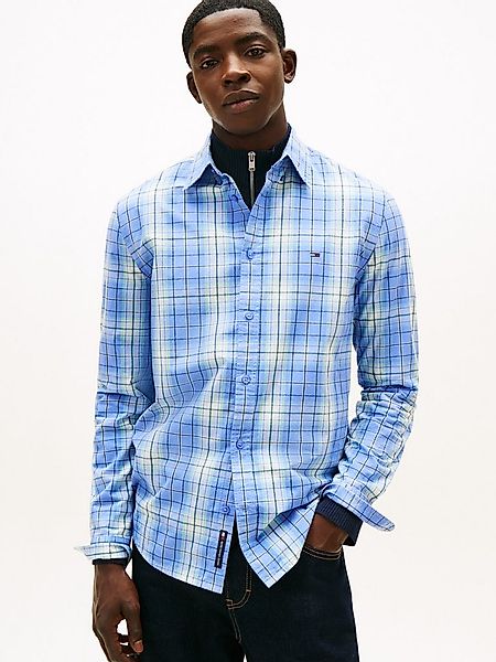 Tommy Jeans Langarmhemd TJM REGULAR POPLIN PATTERN kariert, Button-down-Kra günstig online kaufen