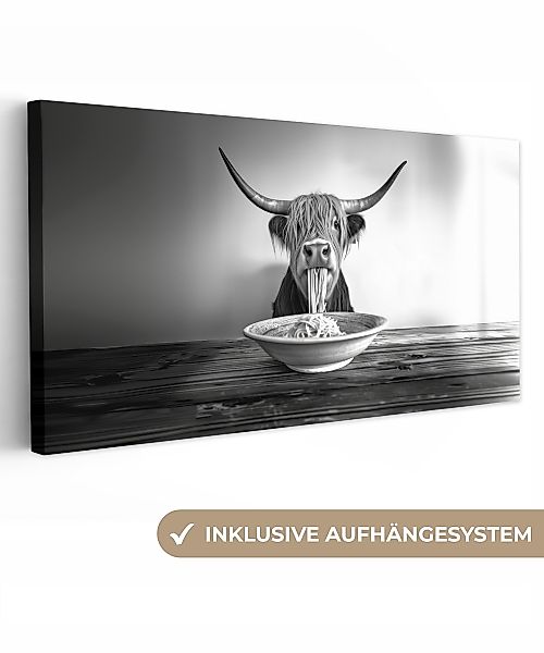 OneMillionCanvasses® Leinwandbild Panorama Schottischer Highlander - günstig online kaufen
