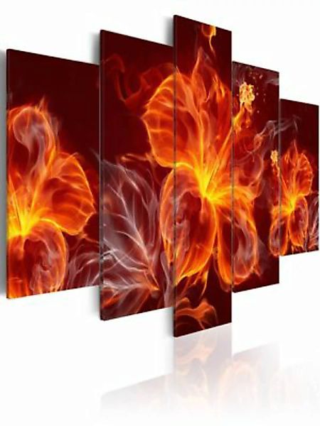artgeist Wandbild Fiery Flowers mehrfarbig Gr. 200 x 100 günstig online kaufen
