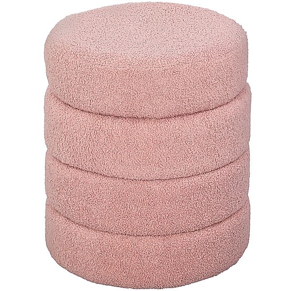 HOMCOM Sitzhocker, Fußhocker, Runder Polsterhocker, Fußstütze mit Sitzkisse günstig online kaufen
