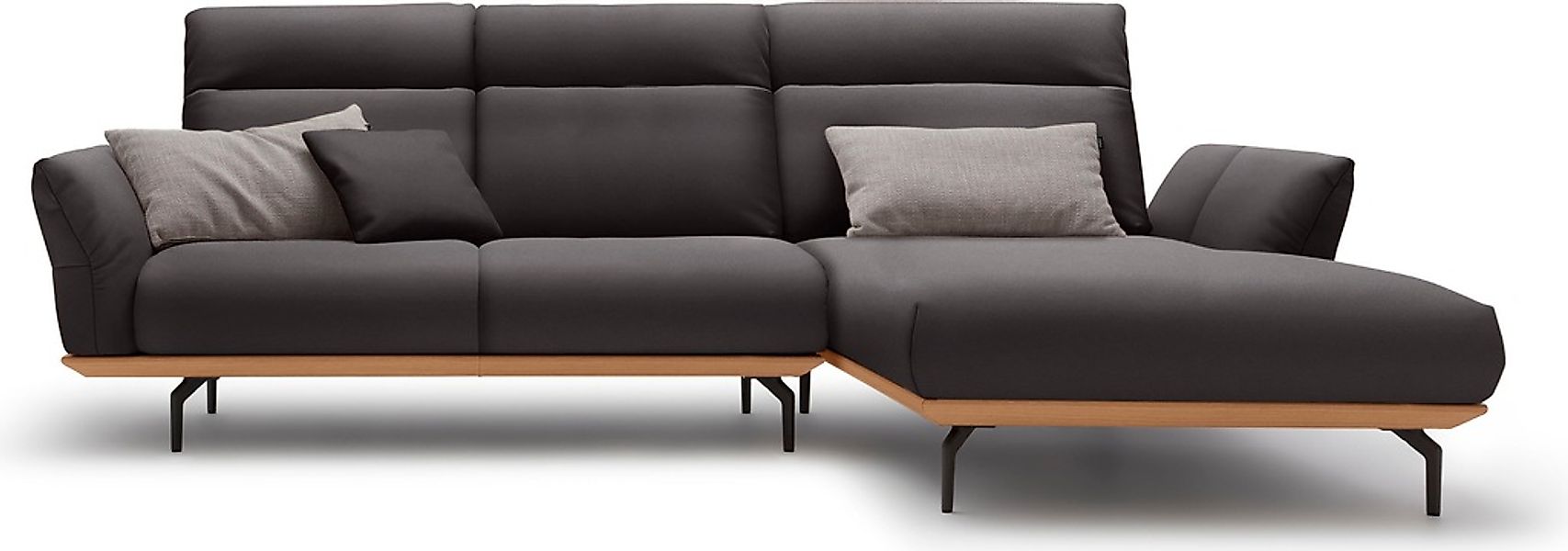 Creation BY ROLF BENZ Ecksofa "CR.460" Sockel in Eiche, Alugussfüße in umbr günstig online kaufen