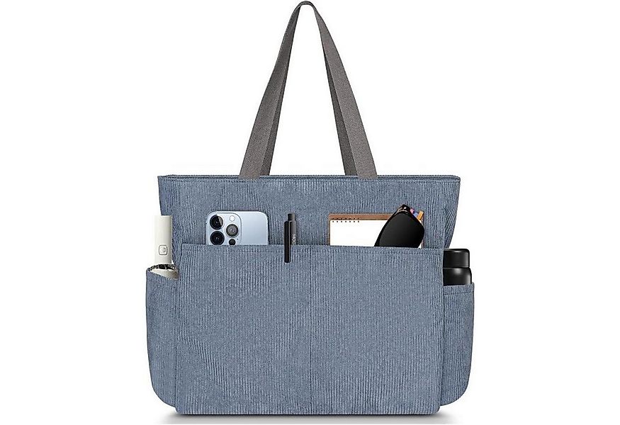 LuxusKollektion Shopper Handtasche Damen Kord Shopper Groß Reißverschluss G günstig online kaufen