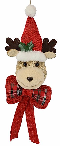 I.GE.A. Dekohänger "Elch zum Hängen" Rentier mit Schleife Weihnachten Adven günstig online kaufen