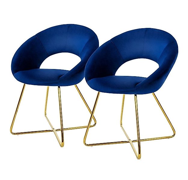 ML-DESIGN Stuhl Samtstuhl Esszimmerstuhl & Wohnzimmerstuhl mit goldenen Met günstig online kaufen