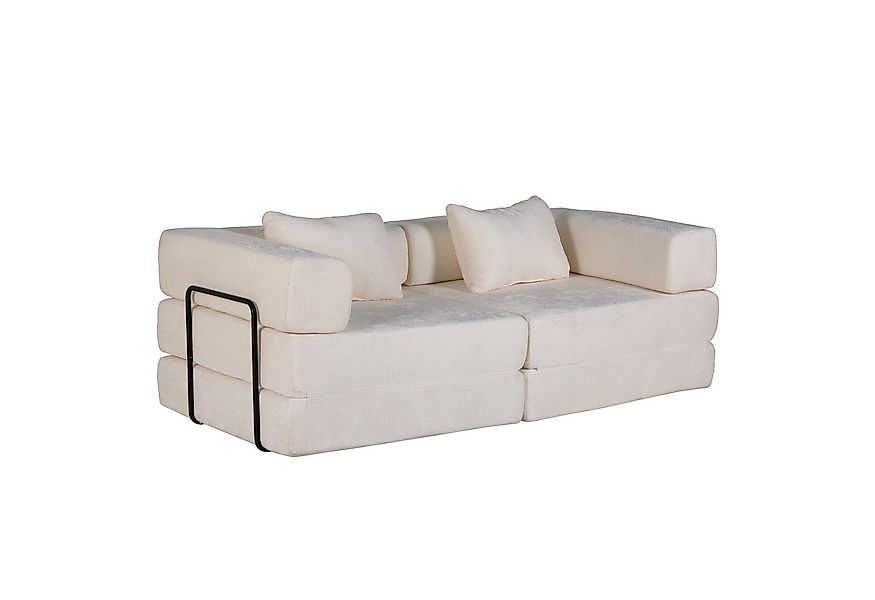 Leawin Sofa Modulares faltbares Schlafsofa, Chenille Sofa, platzsparend & m günstig online kaufen
