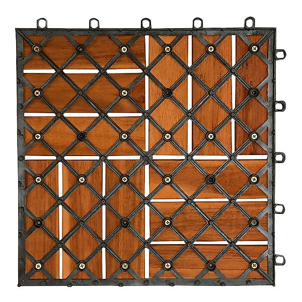 Casaria Holzfliesen 66x Akazie Mosaik, Terrassenfliesen günstig online kaufen