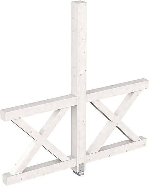 Skan Holz Seitenwand Andreaskreuz (FS) 205 x 210 cm Fichte Schiefergrau günstig online kaufen