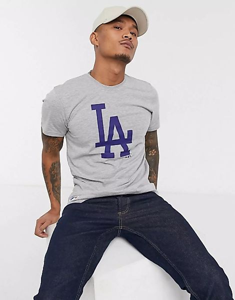 New Era – MLB LA Dodgers – Graues T-Shirt mit Logo günstig online kaufen