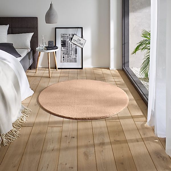 TaCa Home Teppich Waschbarer Kurzflor-Teppich, rund, günstig online kaufen