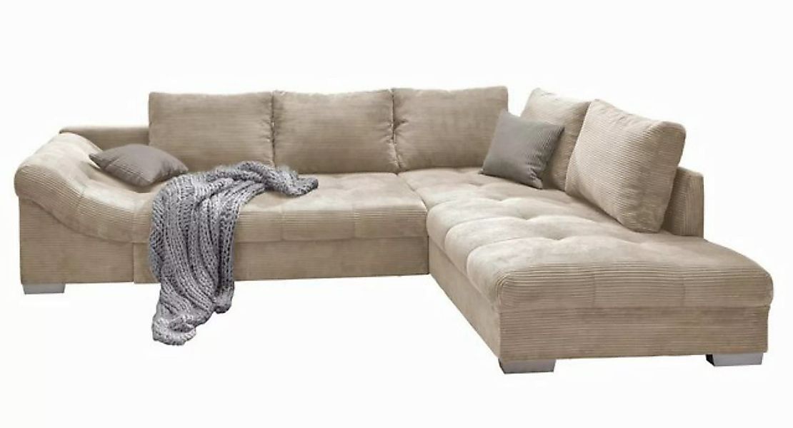 luma-home Ecksofa 17203-OTTO, mit Bettfunktion 298x202 cm, Wellenunterfeder günstig online kaufen