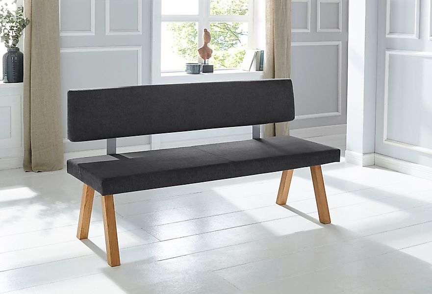 Home affaire Bank "Mobilar Rio" mit Rückenlehne und aus Massivholz günstig online kaufen