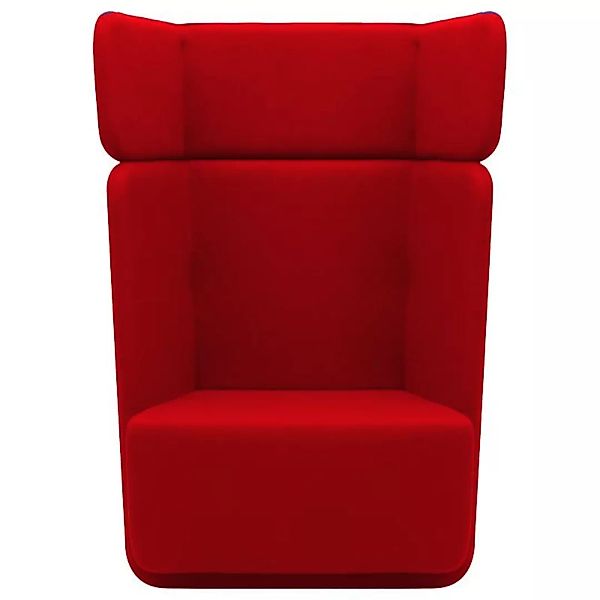 Softline - Basket Sessel mit hohem Rücken - rot/Stoff Filz 622/BxHxT 95x126 günstig online kaufen