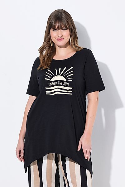Ulla Popken Longshirt T-Shirt Sonnen Rundhals günstig online kaufen