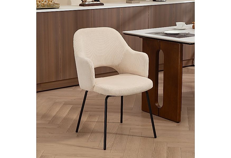 HOMCOM Esszimmerstuhl gepolsterte Sitzfäche, Stahlbeinen (Küchenstuhl, 1 St günstig online kaufen