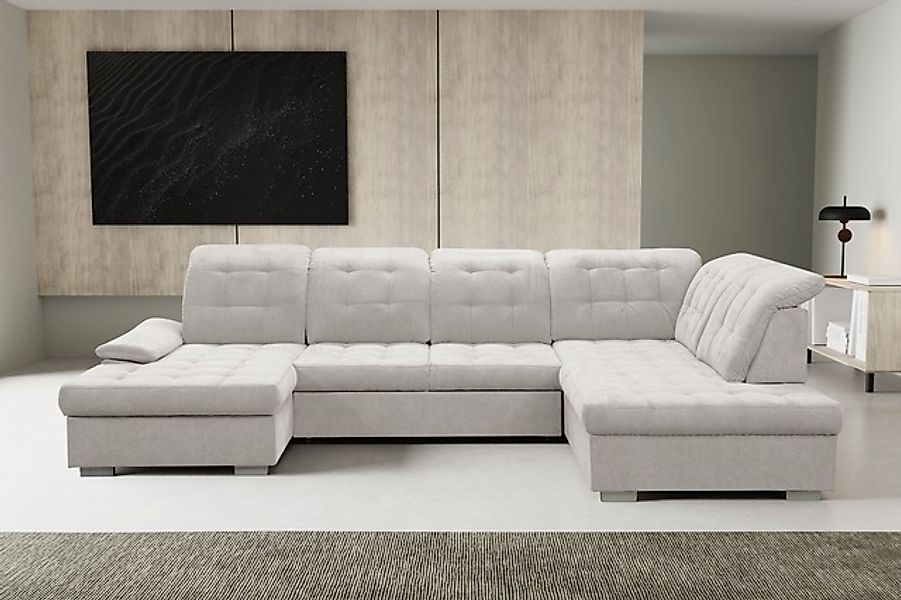 WERK2 Wohnlandschaft »Kordula-New Multifunktion Couch, Breite 332cm, bequem günstig online kaufen