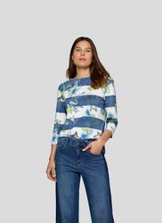 Rabe Print-Shirt mit Jeans-Color-Blocking und grafischem günstig online kaufen