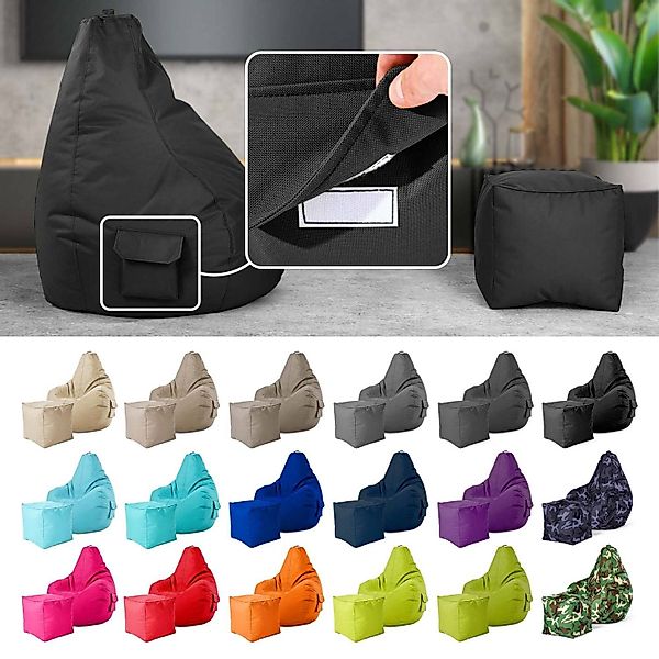 Green Bean Sitzsack Cozy+Cube (2er Set günstig online kaufen