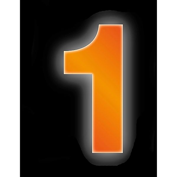 Conacord Klebezahl 1 Reflektierend 8 cm Orange günstig online kaufen