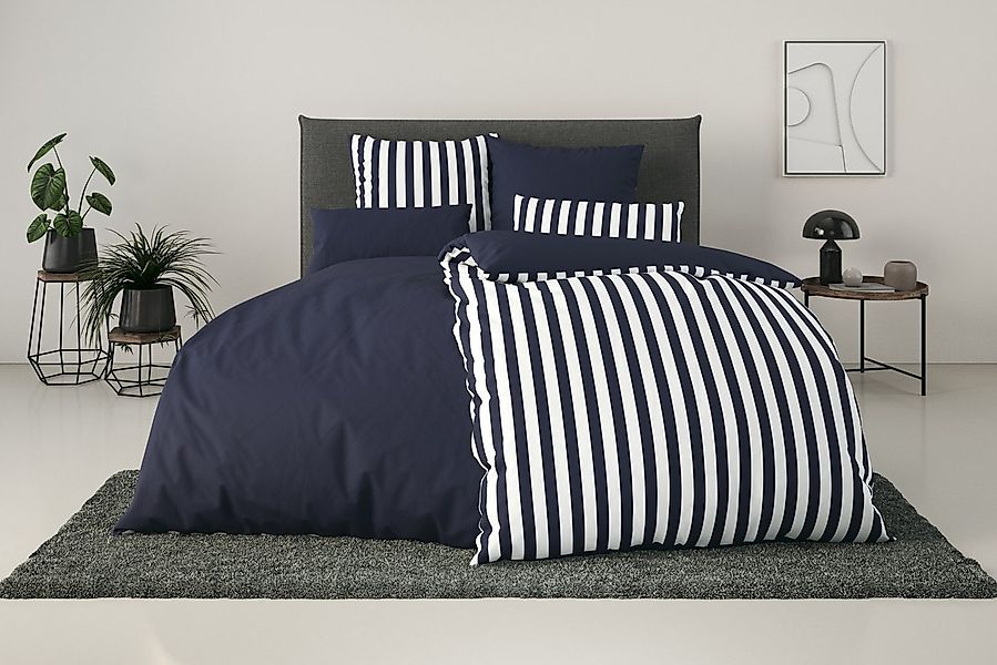 OTTO home Wendebettwäsche Greta, Renforcé, 3 teilig, Bettwäsche mit Streife günstig online kaufen