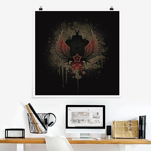 Poster - Quadrat Gothic Stern günstig online kaufen