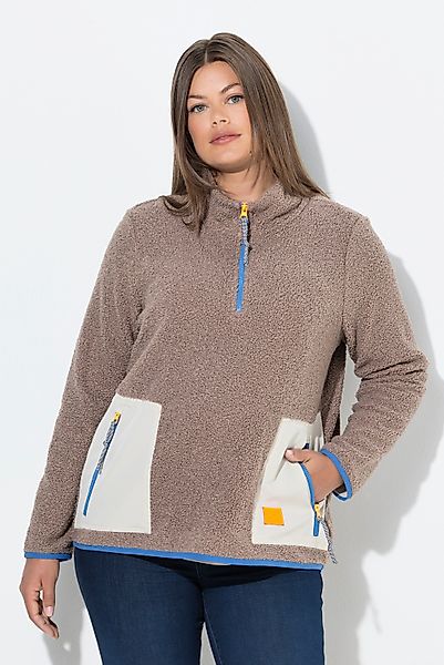 Laurasøn Sweatshirt Teddy-Sweatshirt Langarm Stehkragen OEKO-TEX günstig online kaufen