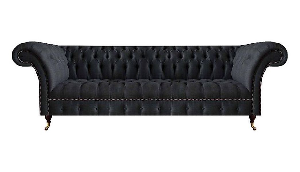 Xlmoebel Chesterfield-Sofa Stilvolle schwarze Wohnzimmer-Couch - Designer-S günstig online kaufen