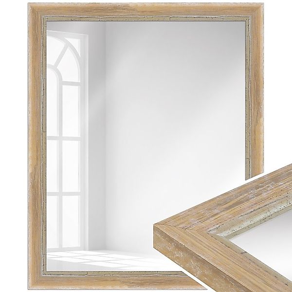 WANDStyle Wandspiegel H640, Braun, aus Massivholz günstig online kaufen