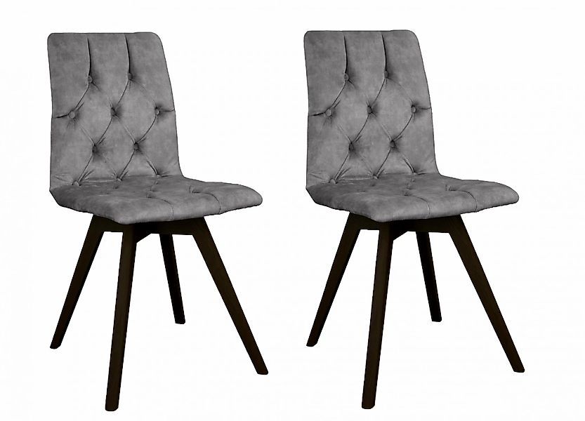andas Esszimmerstuhl "Rania" (Set) 2 Stk. Samtvelours mit Massivholzbeinen günstig online kaufen