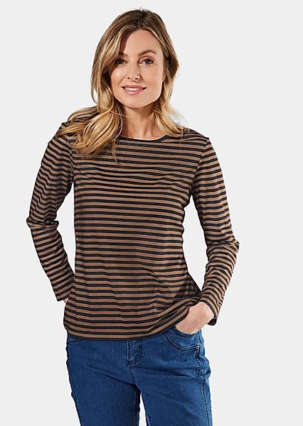 GOLDNER Langarmshirt Ringelshirt mit U-Boot-Ausschnitt günstig online kaufen