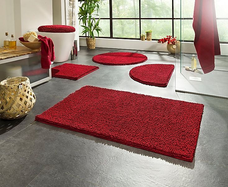 KiNZLER Badematte Chenille, Höhe 18 mm, rutschhemmend beschichtet, fußboden günstig online kaufen