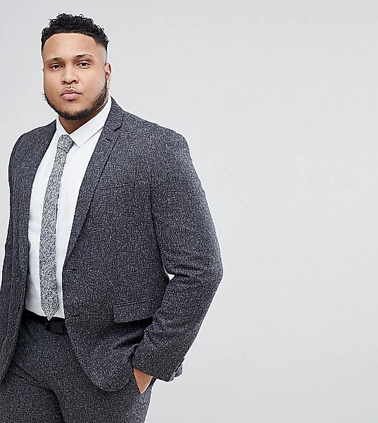 Farah – Eng geschnittene gesprenkelte Anzugjacke-Grau günstig online kaufen