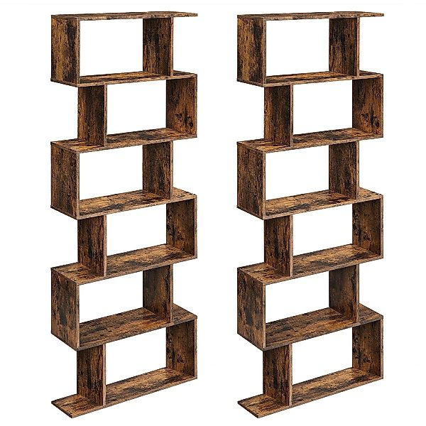VASAGLE Bücherregal, 2-tlg., Standregal, Büroregal, 6 günstig online kaufen