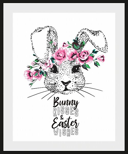 queence Bild "Aico", Hase-Hasen-Haustiere-Kunst-Ostern-Blumen, (1 St.), mit günstig online kaufen