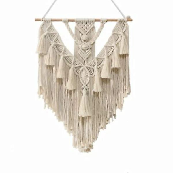 Boho Makramee  Wandbehang 55cm(B) x 70cm(L) Cotton weiß günstig online kaufen