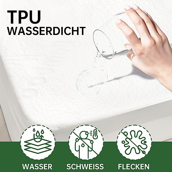 Matratzenschutzbezug wasserdichte Matratzenschoner,360°Gummiband matratzenb günstig online kaufen