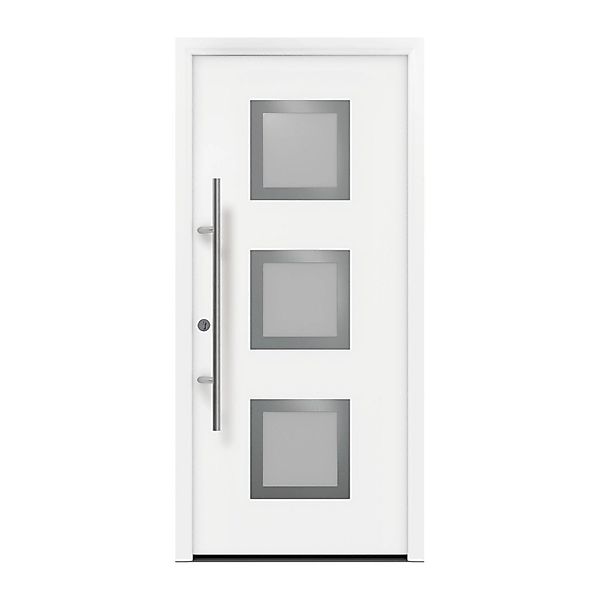 EcoStar Haustür Isopro Secur IPS 810S Verkehrsweiß 110 cm x 210 cm DIN L günstig online kaufen