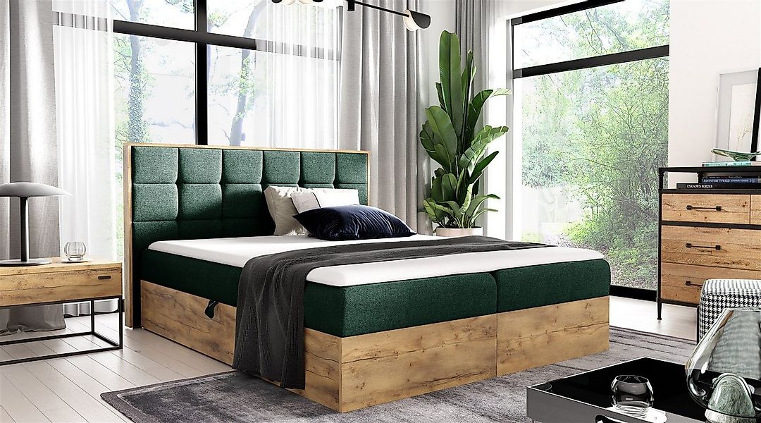 Fun Möbel Boxbett Schlafzimmerbett KALYPSO Überlänge in Stoff Faro (auch in günstig online kaufen