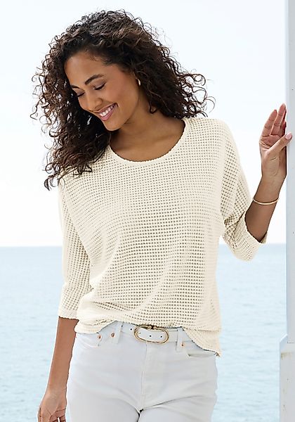 Vivance 3/4-Arm-Shirt aus bügelfreiem Waffelstrick aus günstig online kaufen