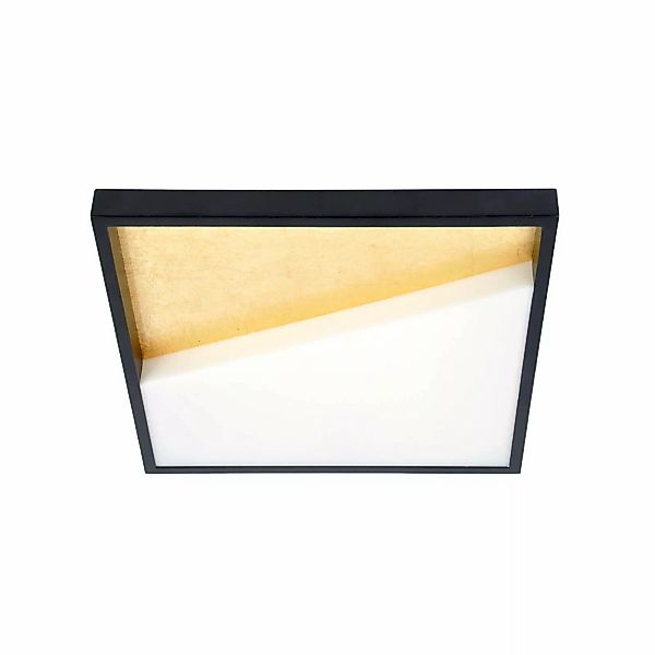 LED-Wandleuchte Vista, gold/schwarz, 40 x 40 cm günstig online kaufen