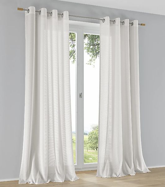 Kutti Vorhang "Arrego Vorhang" Ösen 1 Stk. tlg. Gardine gestreift(1 St) günstig online kaufen