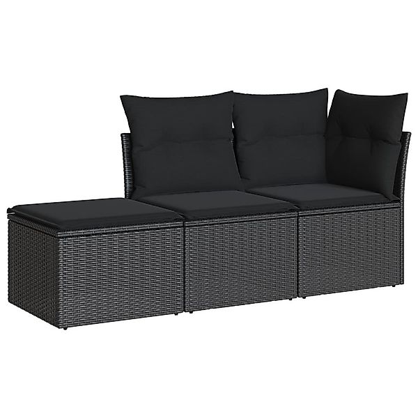 vidaXL Gartenlounge-Set 3-tlg. Garten-Sofagarnitur mit Kissen günstig online kaufen
