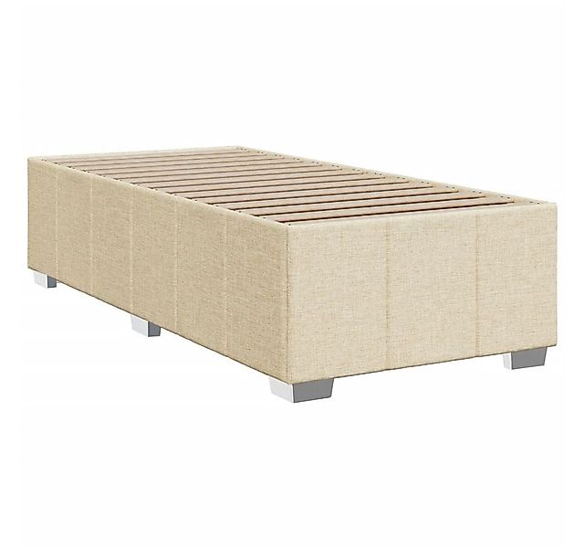 vidaXL Bett Bettgestell ohne Matratze Creme 80x200 cm Stoff günstig online kaufen
