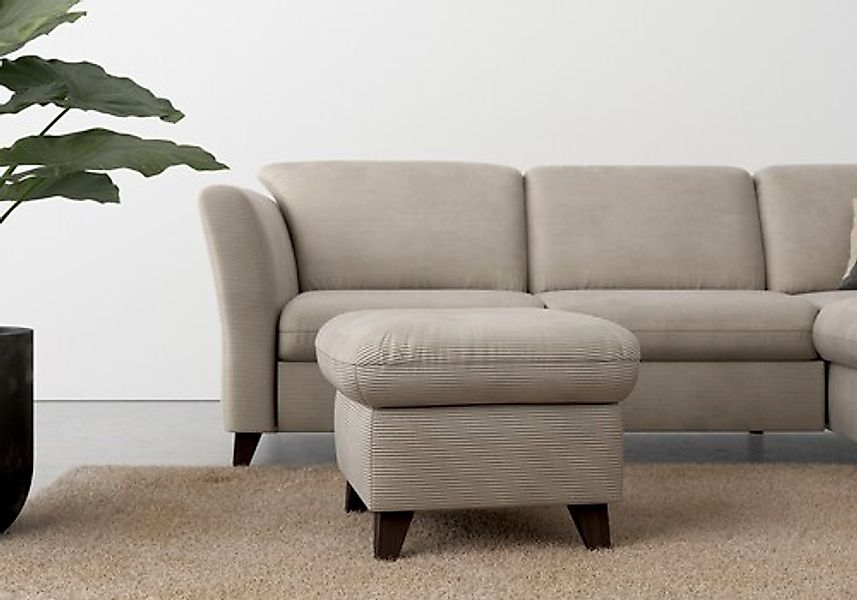 Home affaire Polsterhocker "Trelleborg", Cord-Bezug, mit Staufach, inkl. Fe günstig online kaufen