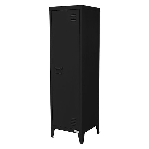 ML-Design Aktenschrank Hoch 38x38x137,5 cm Schwarz Stahl Freistehender günstig online kaufen