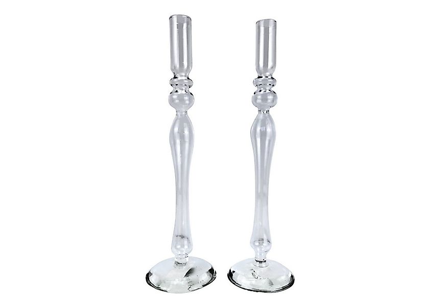 Online-Fuchs Kerzenständer aus Glas, 2 Kerzenhalter für Stabkerzen im Set - günstig online kaufen