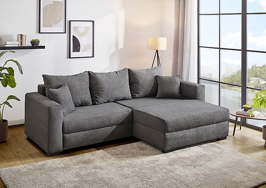 Jockenhöfer Gruppe Ecksofa »Saalbach, L-Form, Breite 261cm«, inkl. Bettfunk günstig online kaufen