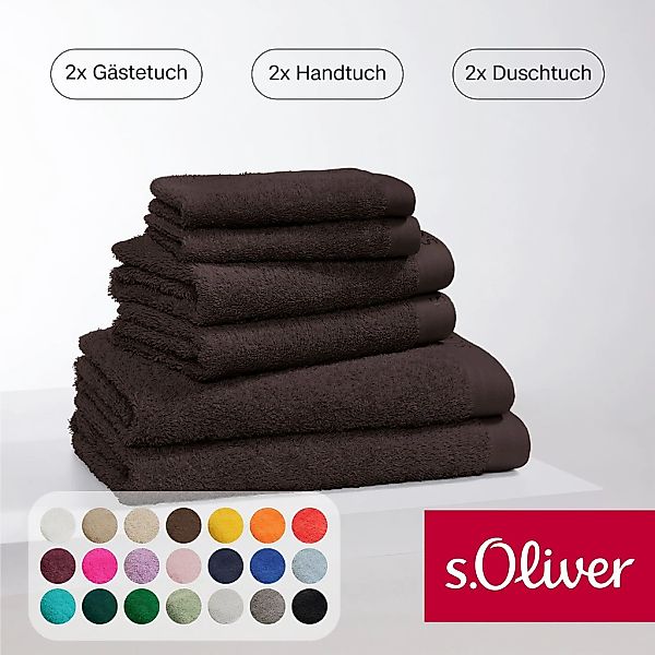 s.Oliver Handtuch Set "s.Oliver, Premium Qualität, 600 gr/m²" Set 6 Stk. Wa günstig online kaufen