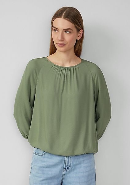 s.Oliver Kurzarmbluse Bluse Strukturierte Viskose-Bluse mit günstig online kaufen